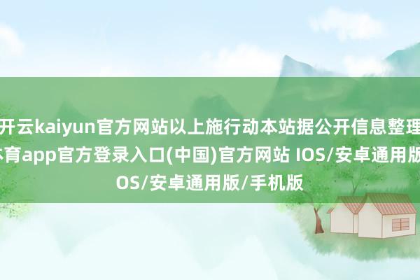 开云kaiyun官方网站以上施行动本站据公开信息整理-kai云体育app官方登录入口(中国)官方网站 IOS/安卓通用版/手机版